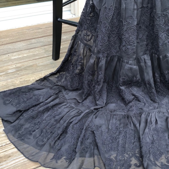 Express Dresses & Skirts - Romantic Embroidered Black Halter Dress